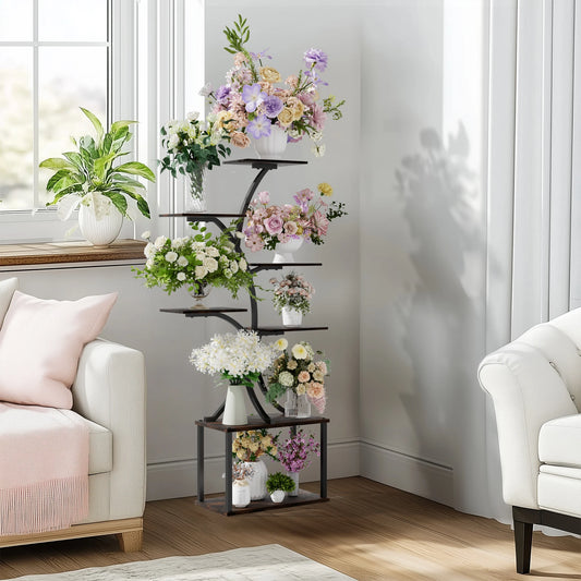 Multilayered Plant Stand Industrial Style, Tree-Shaped