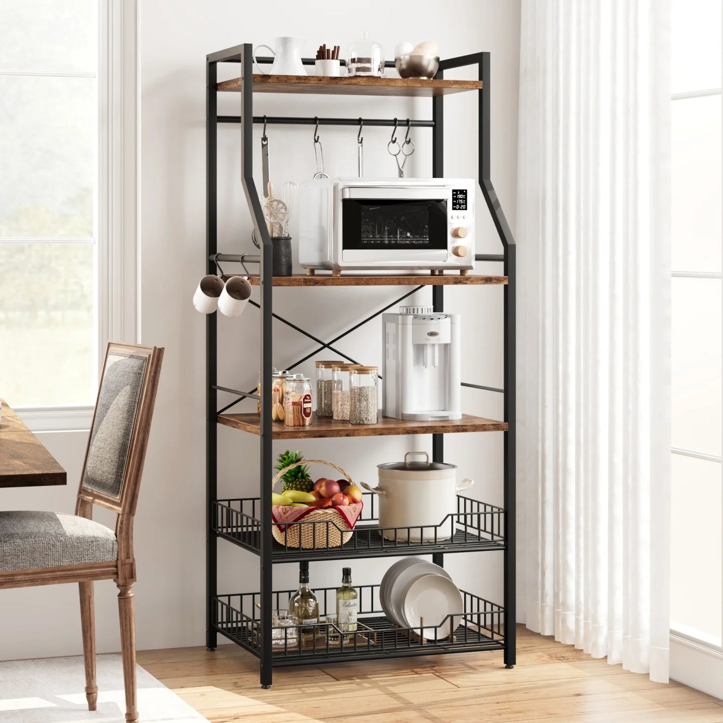 Kitchen Bakers Rack Microwave Stand