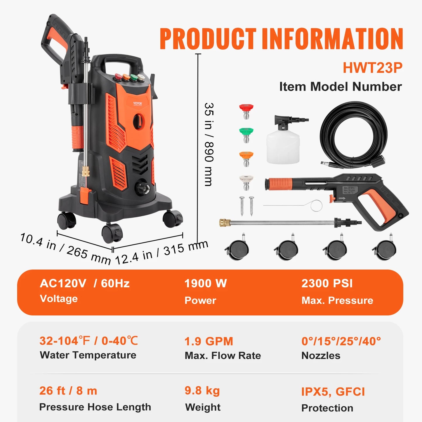 Electric Power Washer Quick Connect Nozzles