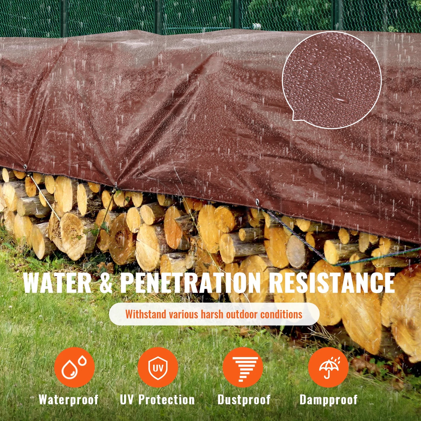 Heavy Duty Tarp 16 Mil Thick  Waterproof Tear Proof