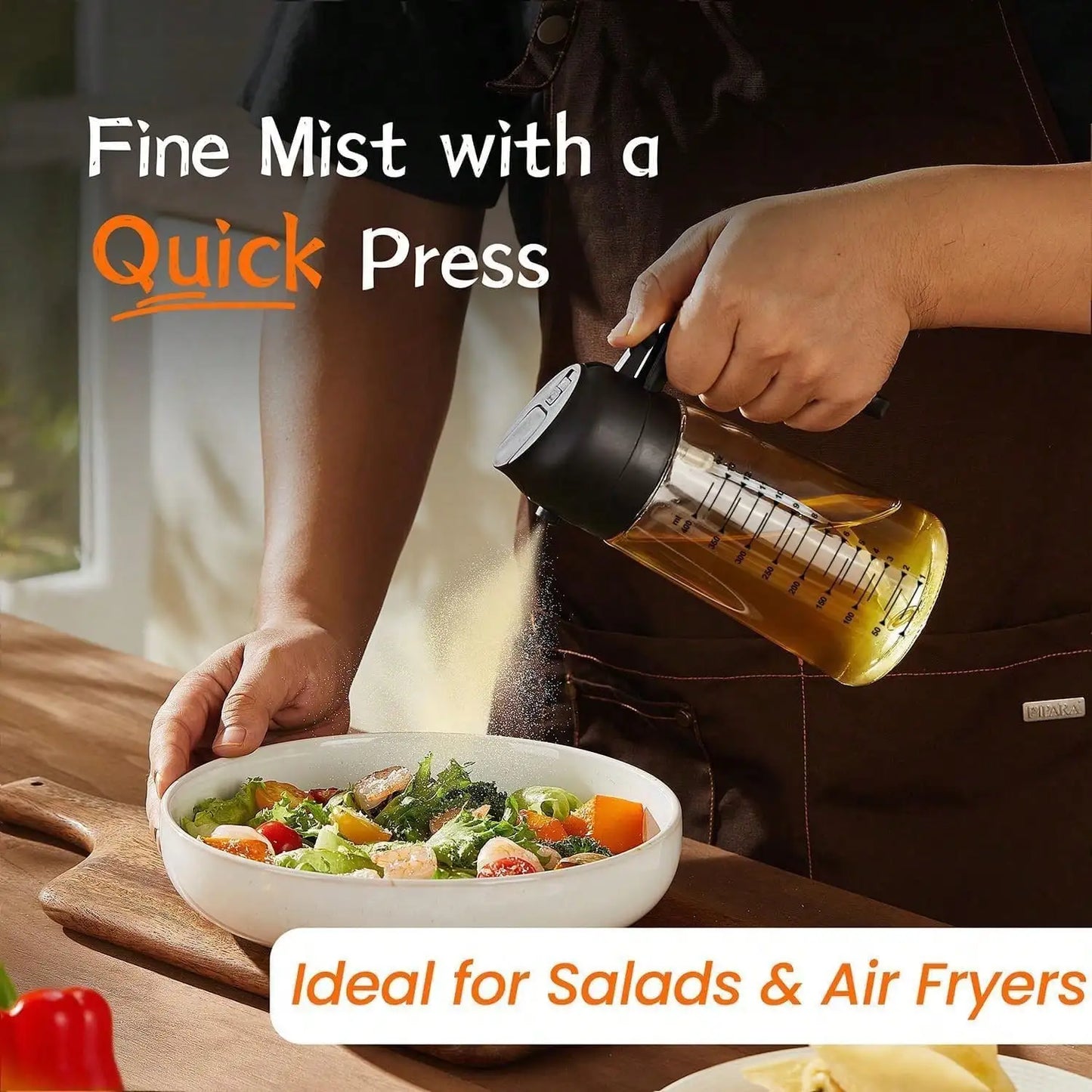 500ml Oil Sprayer/Dispenser Glass Bottle with Mist Control