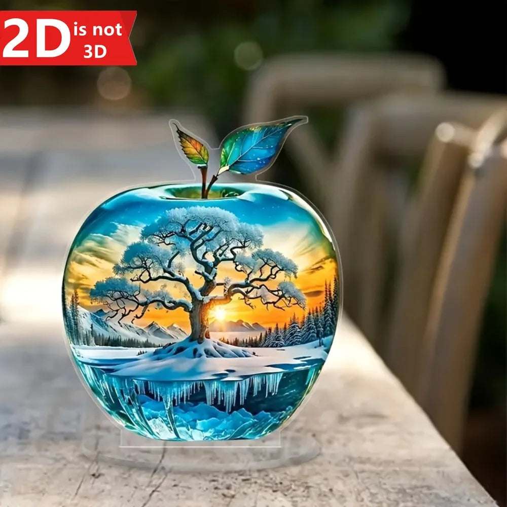 Exquisite 2D Sunset Tree of Life desktop decor