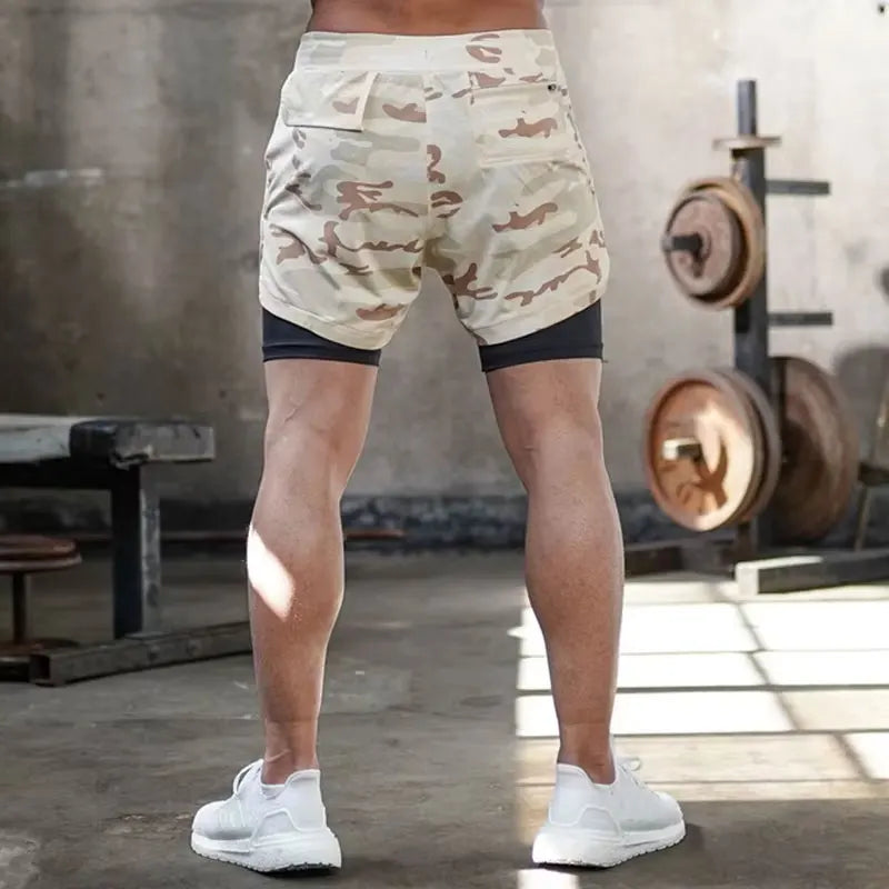 Mens 2 in 1 Shorts with Phone Pockets