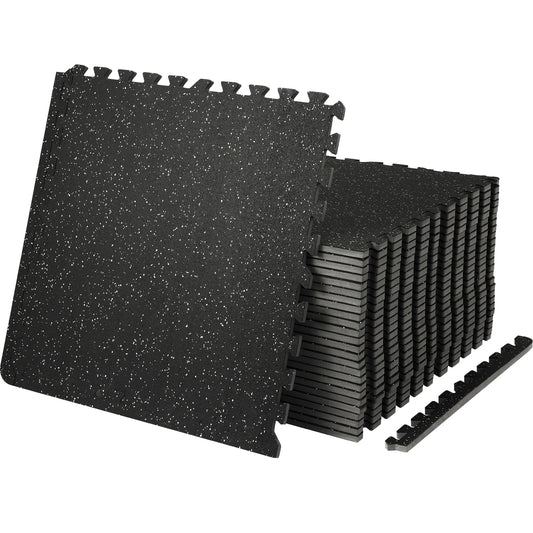 Interlocking Thick Gym Floor Mats 25/12/6 PCS 1/2 in.