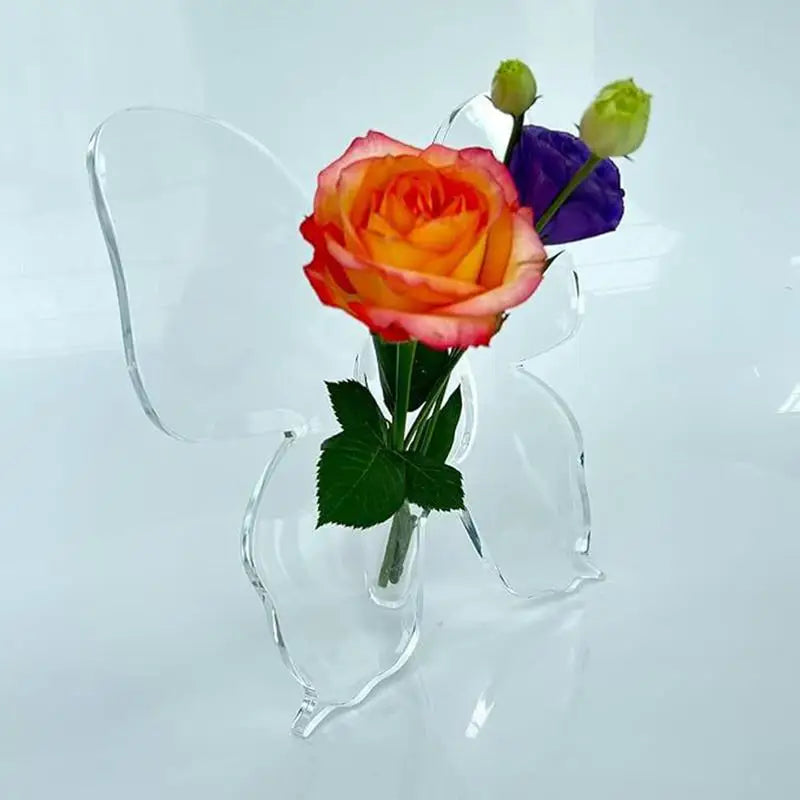 Acrylic Butterfly Flower Vase