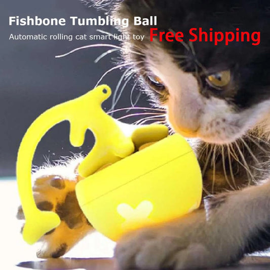Automatic electric cat teasing toy ball