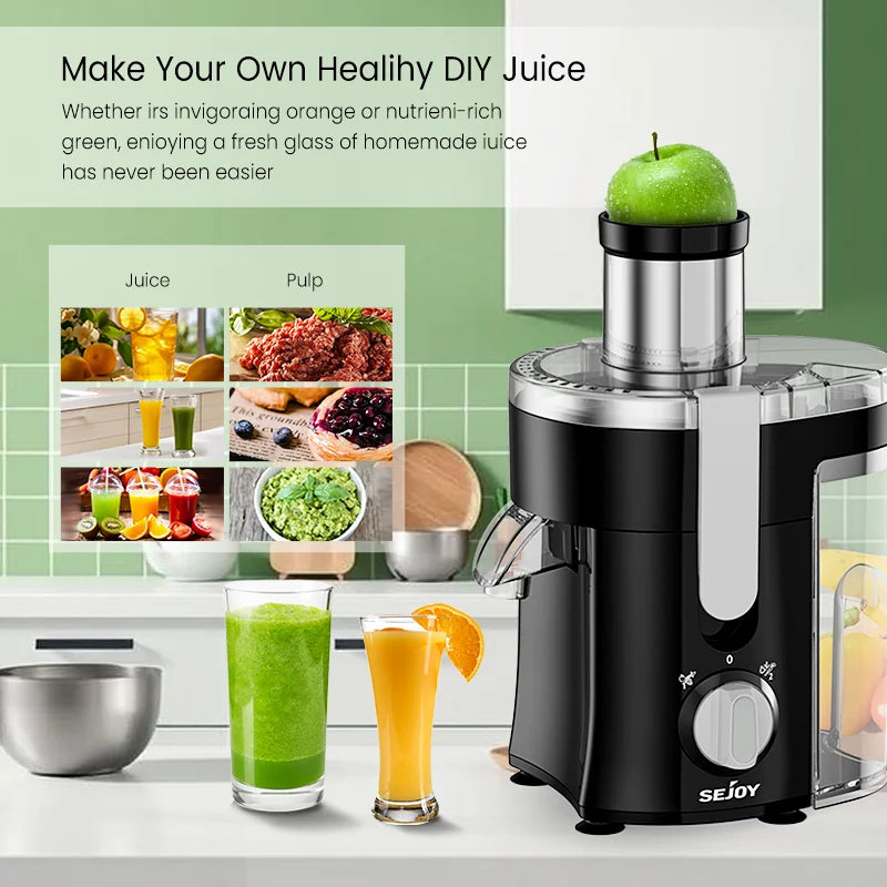 Centrifugal Juicer Machine, Compact Automatic Pulp Ejection