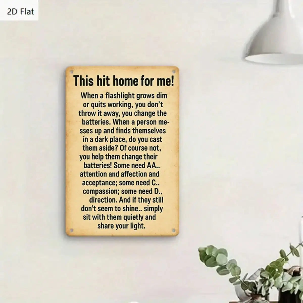 1PC Tin Sign Vintage - Motivational Quote, 8x12 Inches