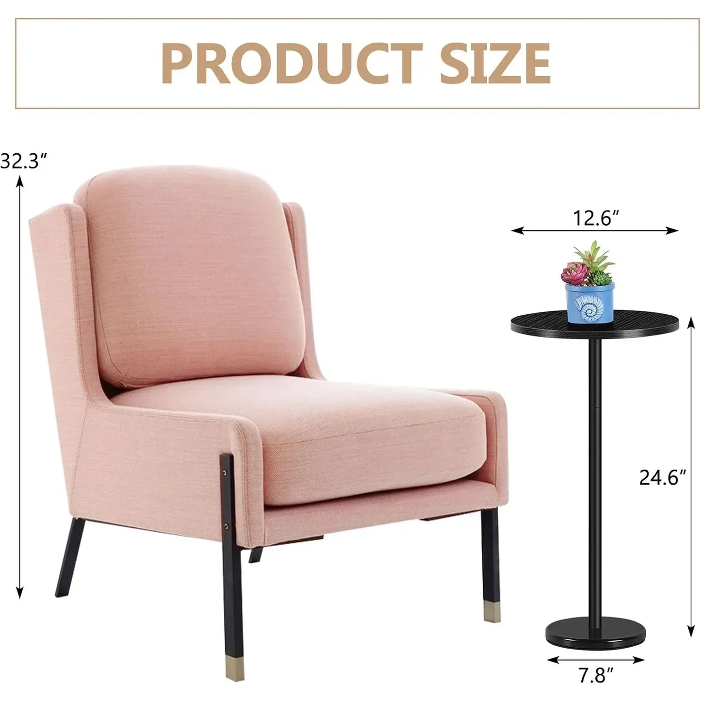 Modern Round Marble Pedestal Side Table